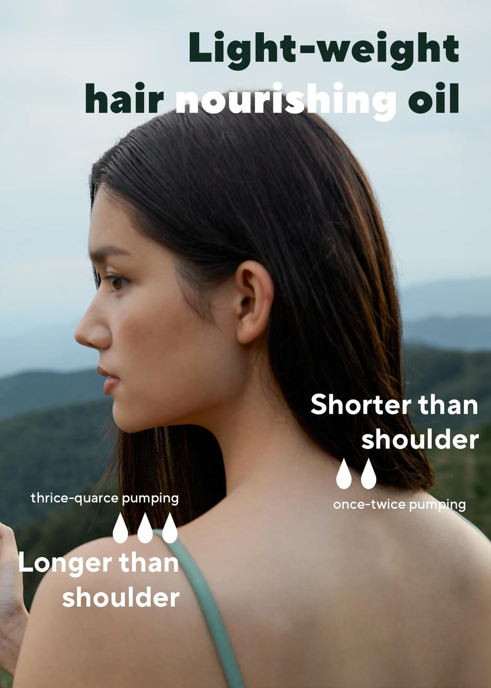 AROMATICA hair oil bottle demonstrates nourishment for damaged hair.