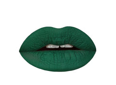 Aromi Emerald Green Matte Liquid Lipstick tube displays rich color for bold looks.