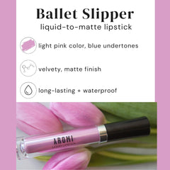 Aromi Ballet Slipper swatch highlights subtle cool tones for everyday wear.