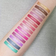 Aromi transfer-proof lipstick resists smudging on swatches