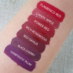 Aromi vegan cruelty-free label reinforces ethical lip color choice.