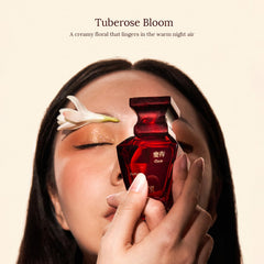 Arovan CURE tuberose note closeup suggesting lush floral presence for special occasions