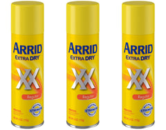 Arrid Extra Dry spray bottle shown for all-day protection and ease of use
