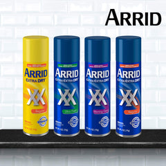 Arrid XX Extra Dry packaging highlights 85+ years of trusted protection.
