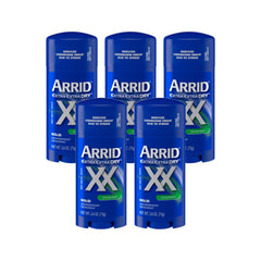 Arrid XX Extra Extra Dry unscented deodorant bottle for all-day dryness.
