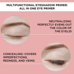 ARTDECO All In One Eye Primer being applied to eyelids for crease-free wear.