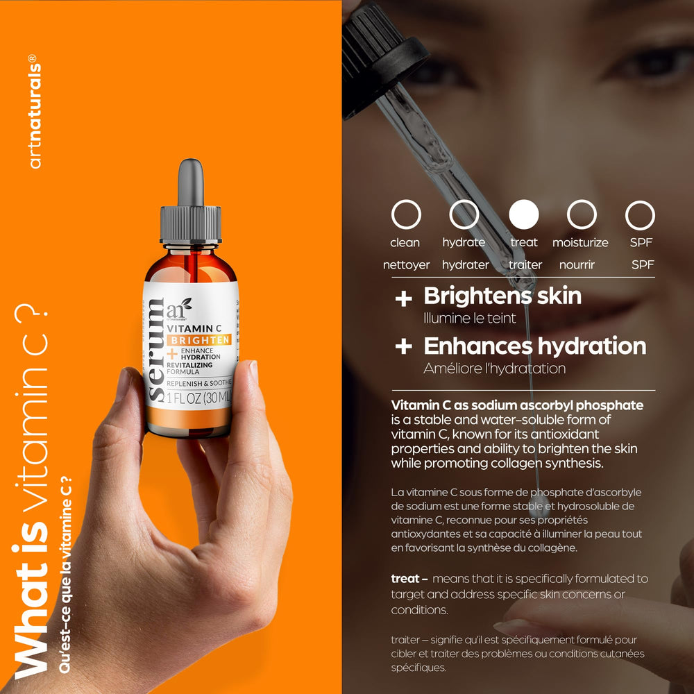 Artnaturals serum application in a morning routine for a refreshed look.