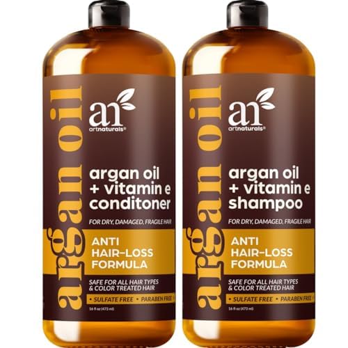 artnaturals Moroccan Argan Oil Shampoo bottle with sulfate-free formula for healthier scalp