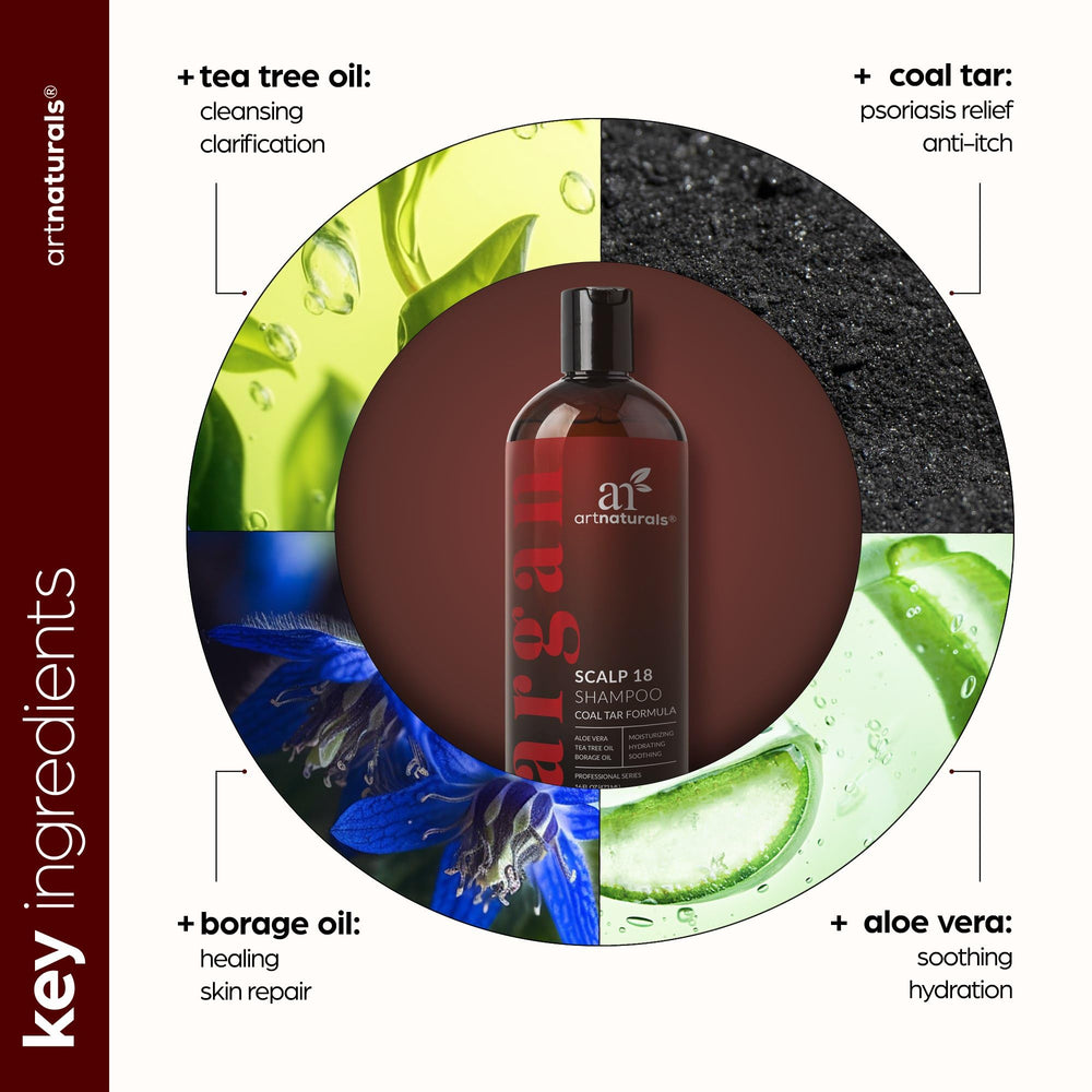 ArtNaturals shampoo on scalp to ease itch and soothe.