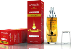 Arvazallia Argan Oil shine close-up illustrating hydrated, healthy-looking hair