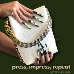 Reusable ARYANA NEW YORK press-on nails designed for multiple uses