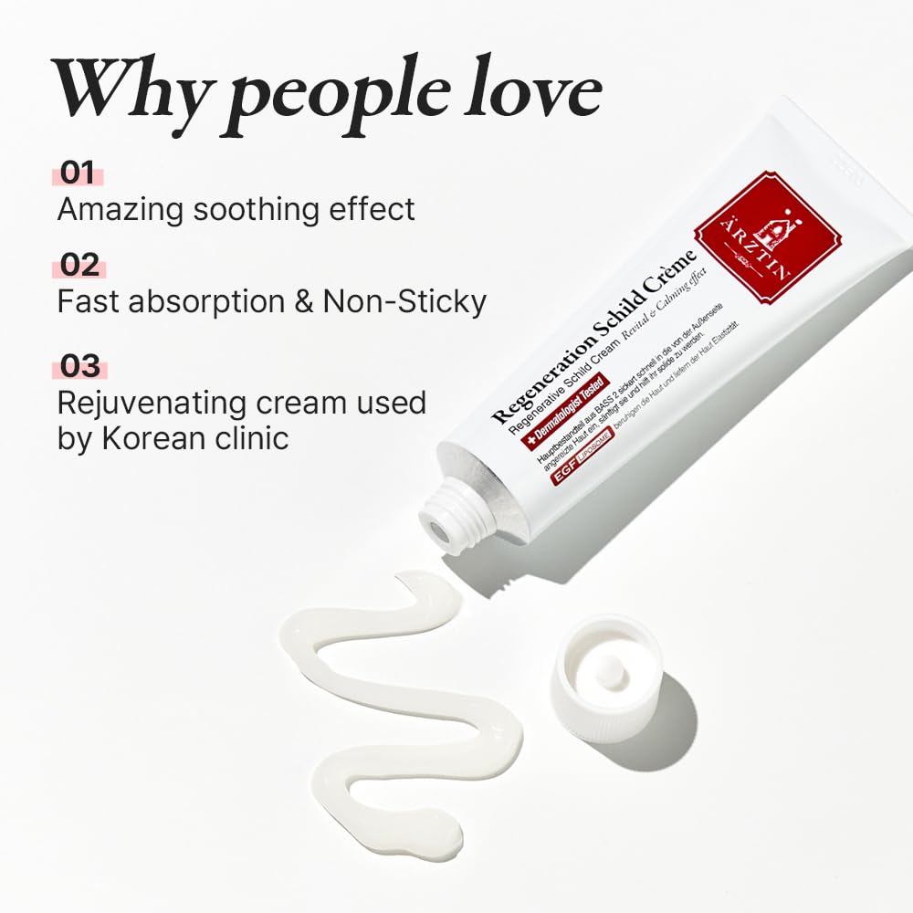 ARZTIN Regenerative Shield Cream being applied to the face for even coverage