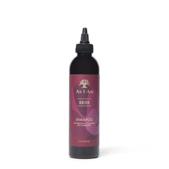 As I Am Onion Shampoo bottle front view showing a gentle, sulfate-free formula.
