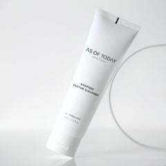 AS OF TODAY R Peptide Enzyme Cleanser bottle pour for simple daily cleansing.