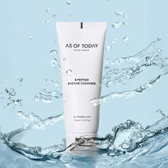 AS OF TODAY R Peptide Enzyme Cleanser creamy texture for gentle hydration.
