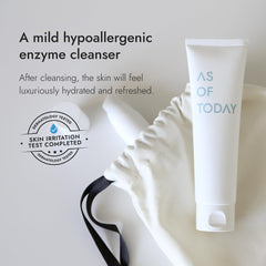 AS OF TODAY R Peptide Enzyme Cleanser hydrating formula keeps skin comfortable after rinse.