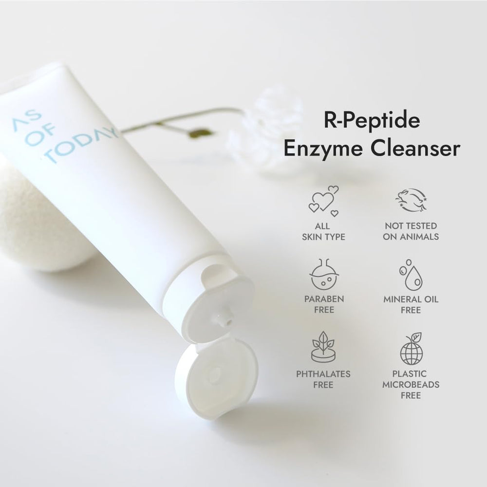 AS OF TODAY R Peptide Enzyme Cleanser peptides and enzymes support balanced skin.