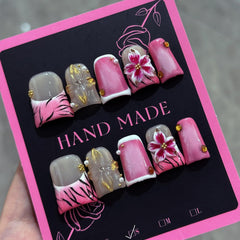 ASABITE duck design nails with elegant 3D detailing for chic events