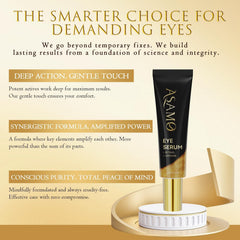 ASAMO Close-up of eye-area application for smooth coverage