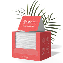 ASARA New York Probiotic Skin Science XL wipes packaging closeup for eco-friendly cleansing