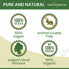 Asase Pure Naturals shea butter from Ghana with ethical sourcing.