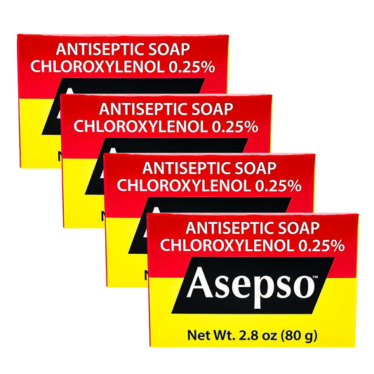 Asepso original bar soap pack four 80g bars for antibacterial cleansing