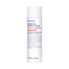 ASIS-TOBE Hyaluronic Essential Toner bottle close-up for hydration.