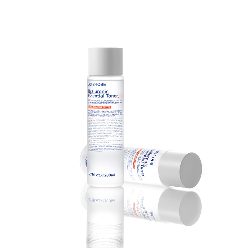 ASIS-TOBE Hyaluronic Essential Toner in morning skincare routine provides refreshing hydration.