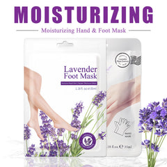 ASMAYSA lavender foot mask socks promote exfoliation for renewed, silky feet.