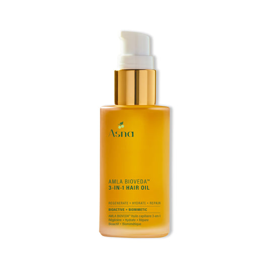 Asna Amla BioVeda bottle close-up for nourishment and shine
