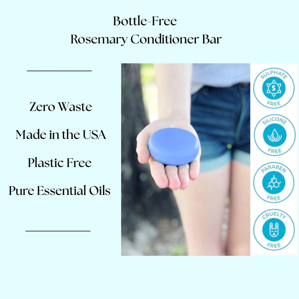 Aspen Kay Naturals travel-size conditioner bar ideal for gym, beach, and trips.