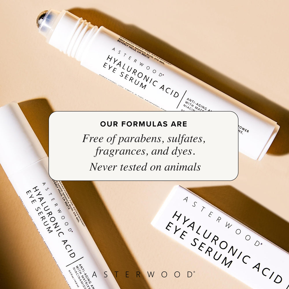 Ingredient label emphasizing Matrixyl 3000, Niacinamide, and Caffeine.