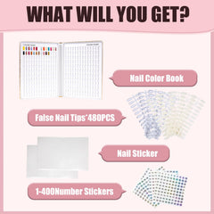ASTONFOG interior slots hold nail tips securely for easy color comparison and display