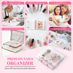 ASTONFOG nail art salon display—professional-looking binder fits small nail collections.