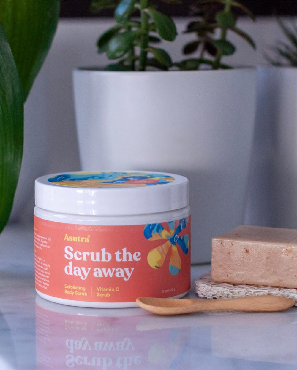 ASUTRA Dead Sea Salt Scrub coconut oil creamy texture close-up