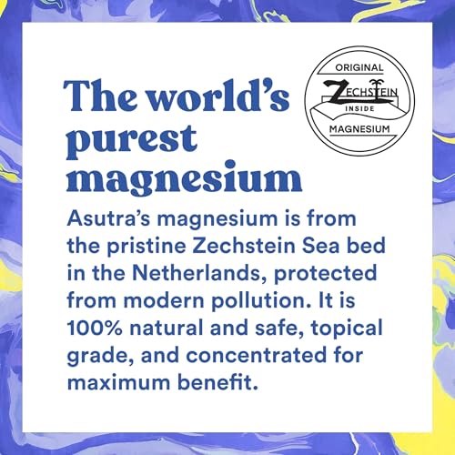 ASUTRA packaging front highlights the 7 oz bottle and lavender theme.