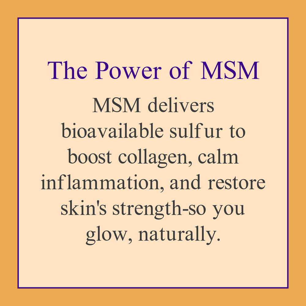 MSM Cream being used on the body and face as part of a routine.
