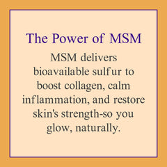 MSM Cream being used on the body and face as part of a routine.