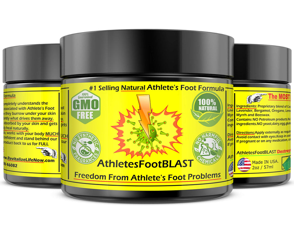AthletesFootBLAST hydration on skin with non-greasy finish after use.