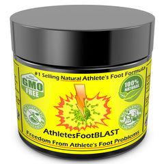 AthletesFootBLAST itch relief close-up highlighting calming effect.