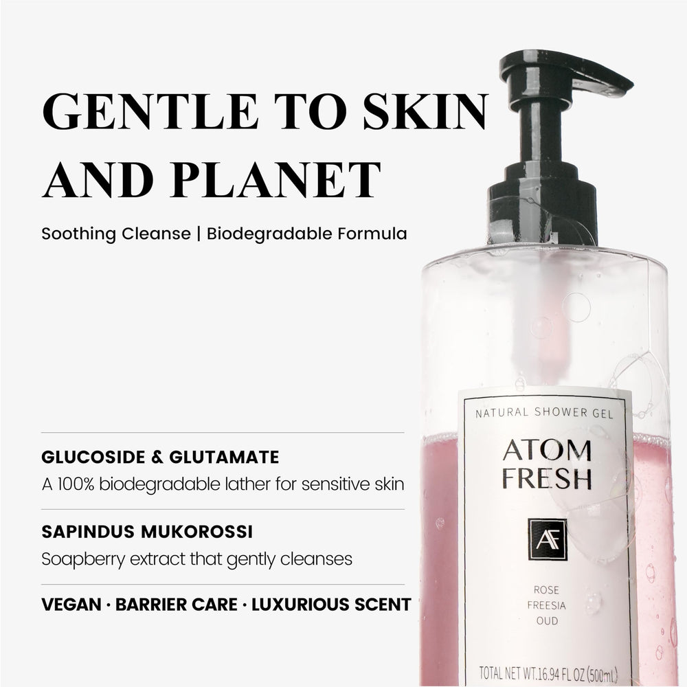 Atom Fresh Laboratory body lotion bottle delivering deep hydration
