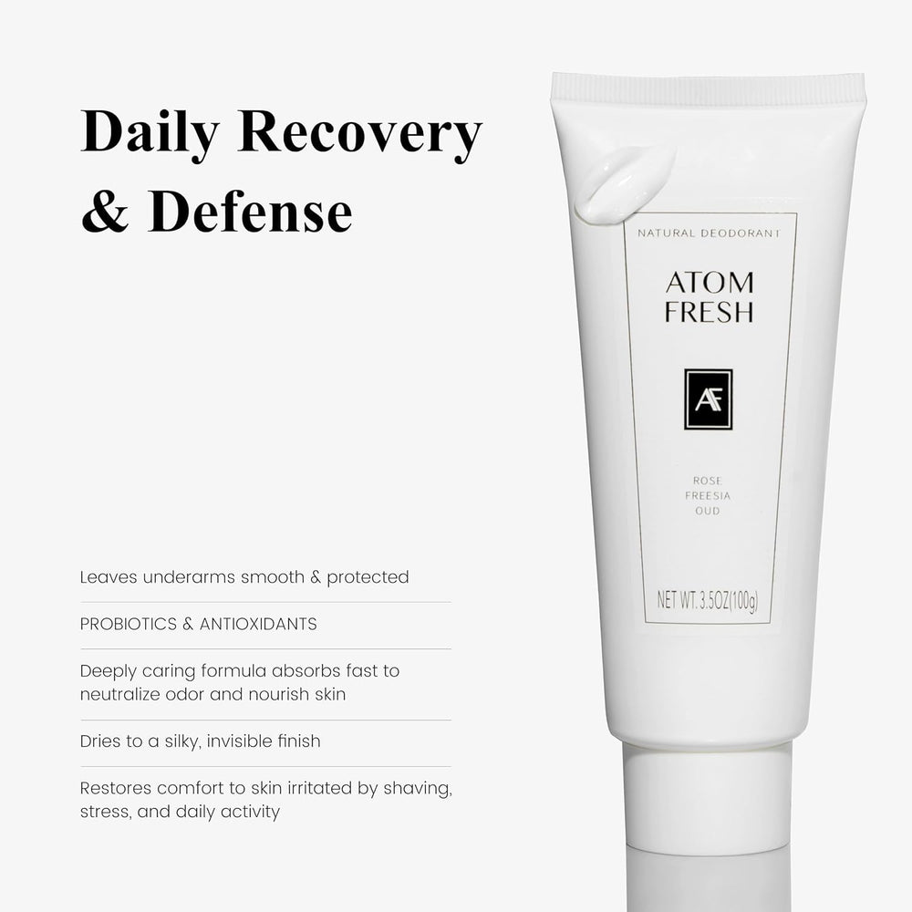 Atom Fresh Laboratory gift set display showing a complete body care collection