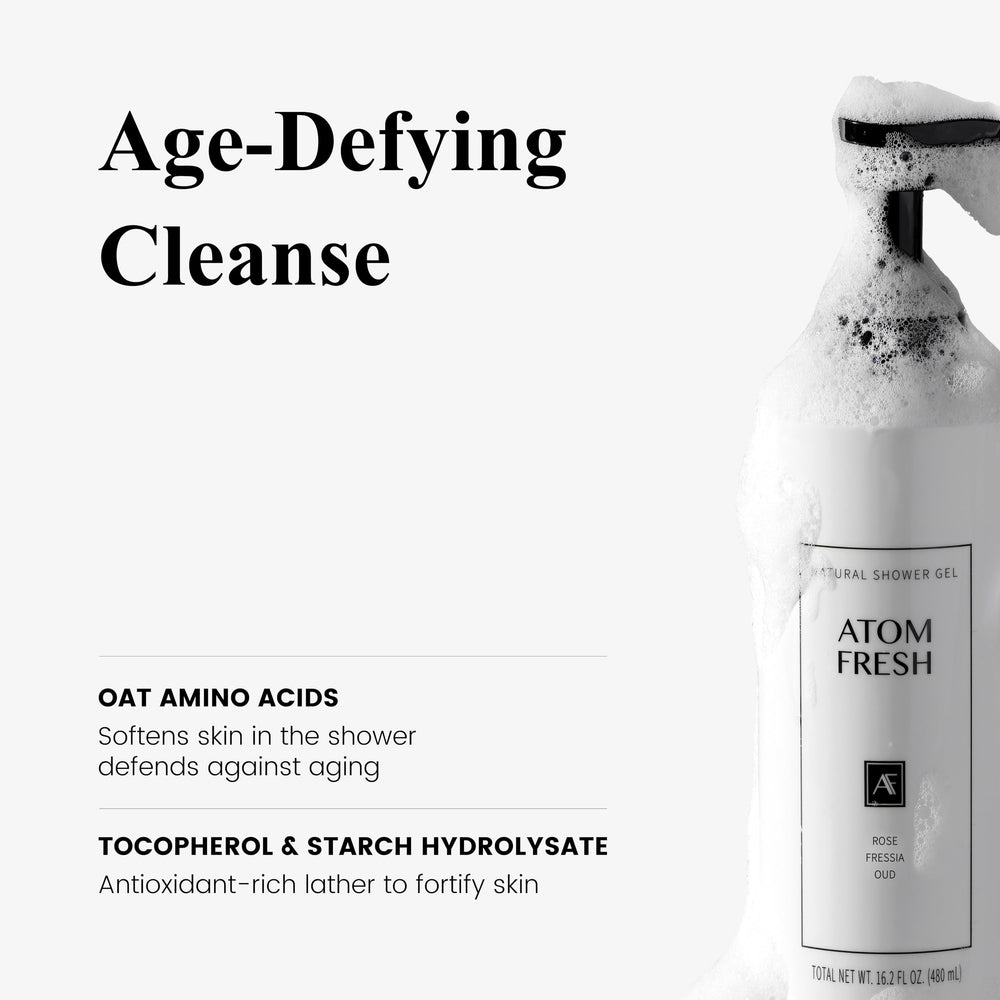 Atom Fresh Laboratory Vitamin E tocopherol provides antioxidant feel while cleansing