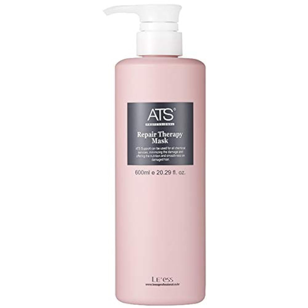 ATS Professional Repair Mask 600ml bottle close-up; nourishes damaged hair with keratin
