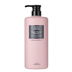 ATS Professional Therapy Shampoo bottle pour showing easy daily cleanse