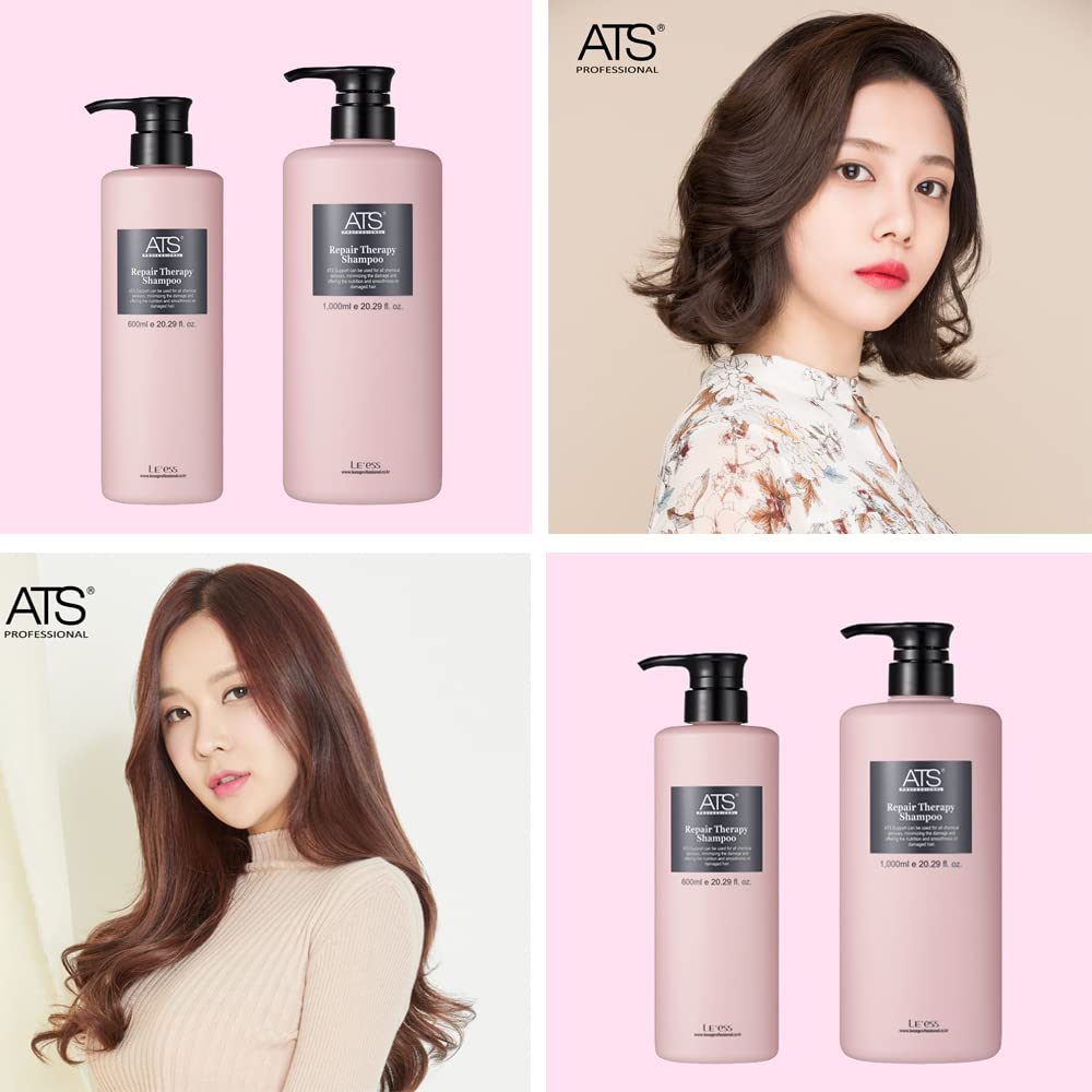 ATS Professional Therapy Shampoo foamy lather demonstrates gentle color-safe cleanse