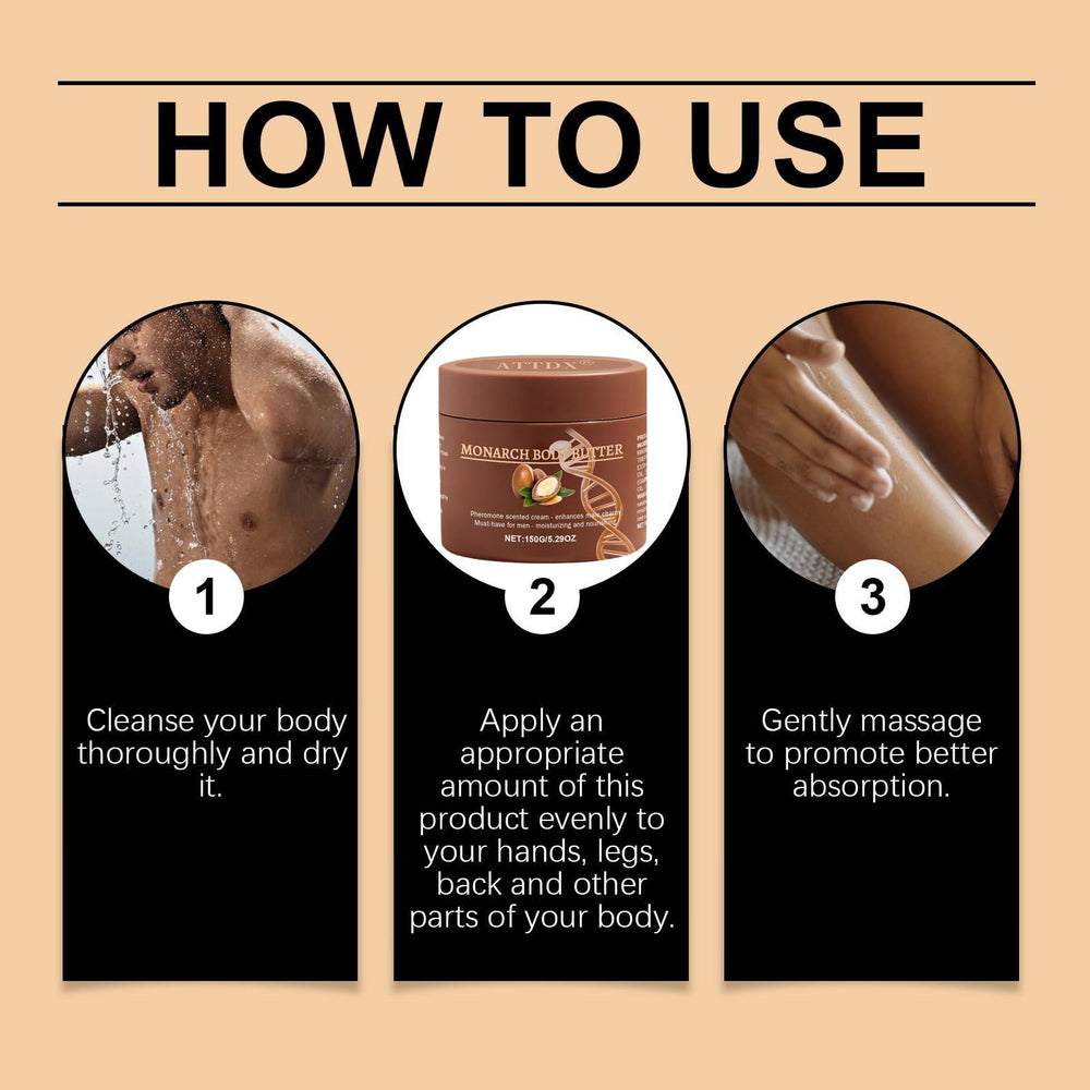 Male grooming with ATTDX pheromone cream