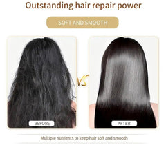 Augeas Argan Oil hair mask on vanity, color protection look enhanced.
