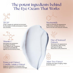 Augustinus Bader Eye Cream refill application demonstrates gentle tapping for refreshed under-eye skin.