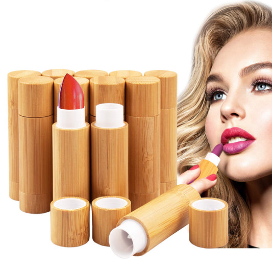 AUHOKY bamboo lip balm tube outer shell with natural wood finish for eco-friendly packaging